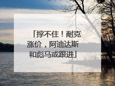 撑不住！耐克涨价，阿迪达斯和彪马或跟进