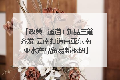 政策+通道+新品三箭齐发 云南打造南亚东南亚水产品贸易新枢纽