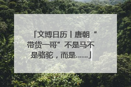 文博日历丨唐朝“带货一哥”不是马不是骆驼，而是……