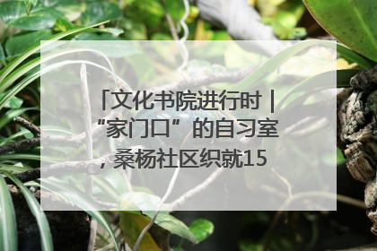 文化书院进行时｜“家门口”的自习室，桑杨社区织就15分钟学习生活圈