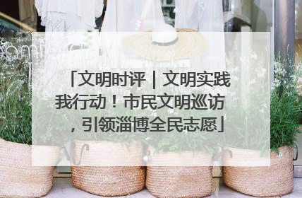 文明时评｜文明实践我行动！市民文明巡访，引领淄博全民志愿