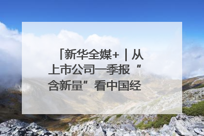 新华全媒+｜从上市公司一季报“含新量”看中国经济发展向“新”