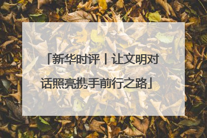 新华时评丨让文明对话照亮携手前行之路