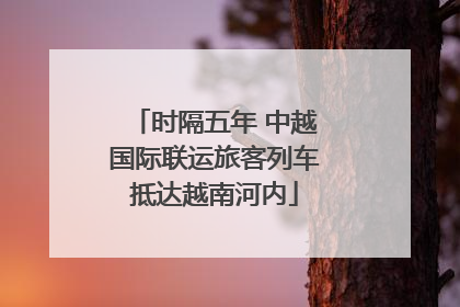 时隔五年 中越国际联运旅客列车抵达越南河内