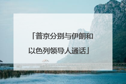 普京分别与伊朗和以色列领导人通话