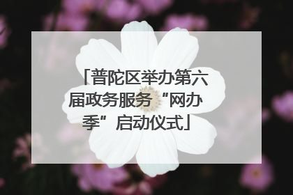 普陀区举办第六届政务服务“网办季”启动仪式