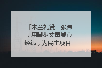 木兰礼赞｜张伟：用脚步丈量城市经纬，为民生项目按下“加速键”