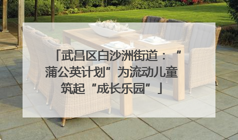武昌区白沙洲街道：“蒲公英计划”为流动儿童筑起“成长乐园”