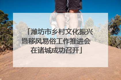 潍坊市乡村文化振兴暨移风易俗工作推进会在诸城成功召开