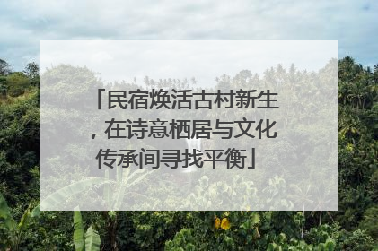 民宿焕活古村新生，在诗意栖居与文化传承间寻找平衡