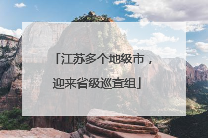 江苏多个地级市，迎来省级巡查组