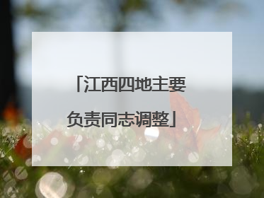 江西四地主要负责同志调整