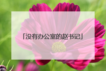 没有办公室的赵书记