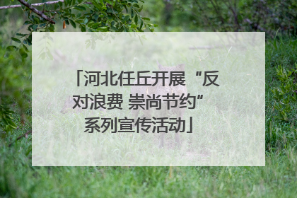 河北任丘开展“反对浪费 崇尚节约”系列宣传活动