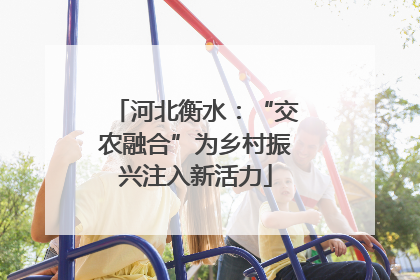 河北衡水：“交农融合”为乡村振兴注入新活力