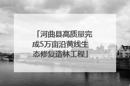 河曲县高质量完成5万亩沿黄线生态修复造林工程