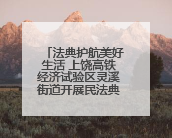 法典护航美好生活 上饶高铁经济试验区灵溪街道开展民法典普法宣传月系列活动