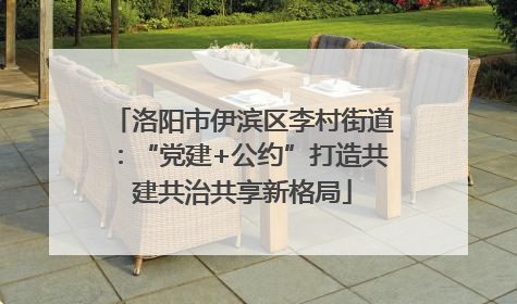 洛阳市伊滨区李村街道：“党建+公约”打造共建共治共享新格局