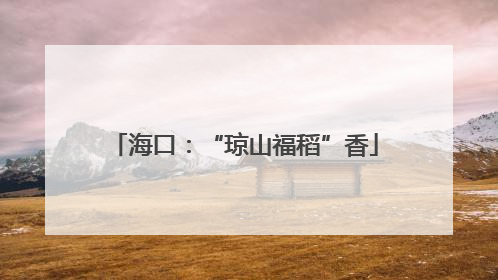 海口：“琼山福稻”香