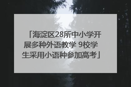 海淀区28所中小学开展多种外语教学 9校学生采用小语种参加高考