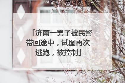 济南一男子被民警带回途中，试图再次逃跑，被控制