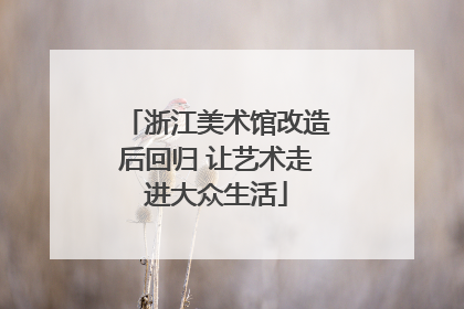 浙江美术馆改造后回归 让艺术走进大众生活