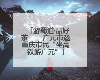 游蜀道·品好茶——广元市邀重庆市民“坐高铁游广元”