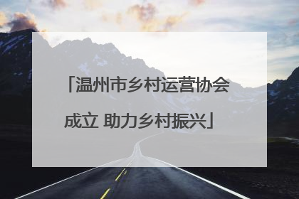 温州市乡村运营协会成立 助力乡村振兴