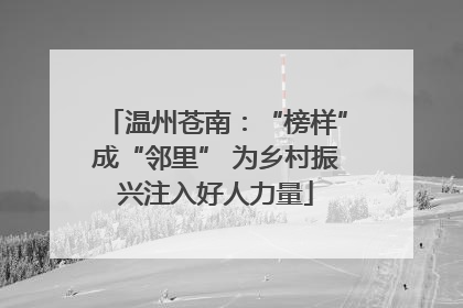 温州苍南：“榜样”成“邻里” 为乡村振兴注入好人力量