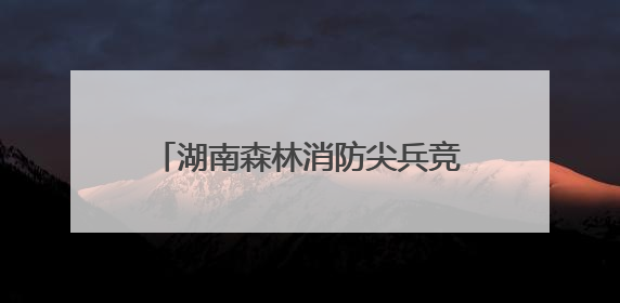 湖南森林消防尖兵竞逐技能巅峰 长沙市林业局获团体一等奖