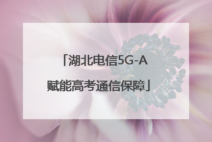 湖北电信5G-A赋能高考通信保障