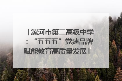 漯河市第二高级中学：“五五五”党建品牌赋能教育高质量发展