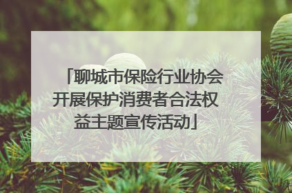 聊城市保险行业协会开展保护消费者合法权益主题宣传活动