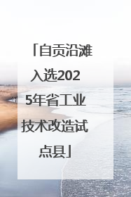 自贡沿滩入选2025年省工业技术改造试点县