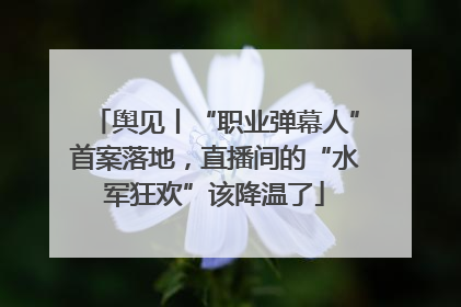 舆见丨“职业弹幕人”首案落地，直播间的“水军狂欢”该降温了