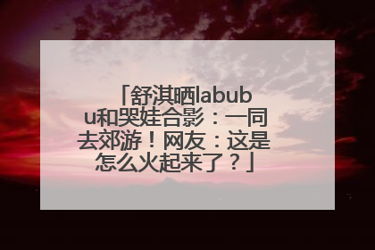 舒淇晒labubu和哭娃合影：一同去郊游！网友：这是怎么火起来了？