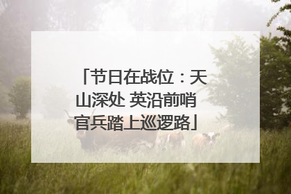 节日在战位：天山深处 英沿前哨官兵踏上巡逻路