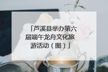 芦溪县举办第六届端午龙舟文化旅游活动（图）