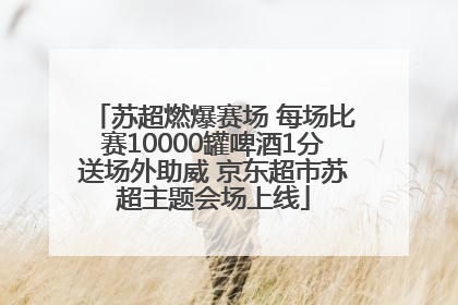 苏超燃爆赛场 每场比赛10000罐啤酒1分送场外助威 京东超市苏超主题会场上线