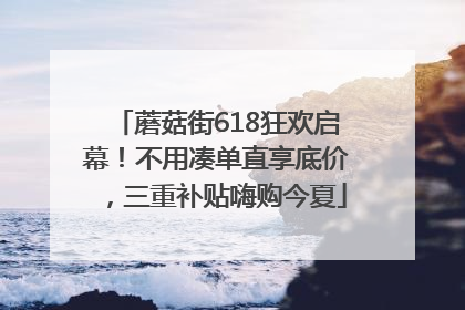 蘑菇街618狂欢启幕！不用凑单直享底价，三重补贴嗨购今夏