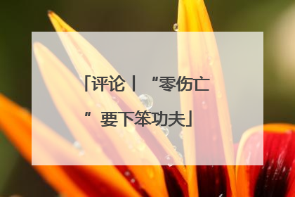评论丨“零伤亡”要下笨功夫