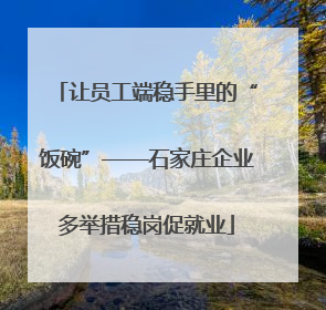 让员工端稳手里的“饭碗”——石家庄企业多举措稳岗促就业
