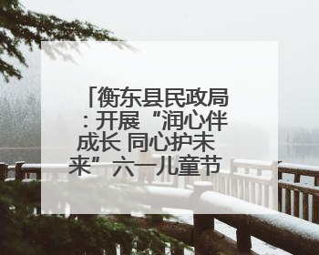 衡东县民政局：开展“润心伴成长 同心护未来”六一儿童节系列关爱活动