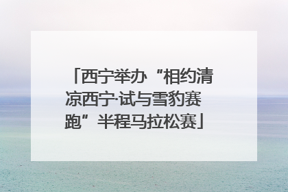 西宁举办“相约清凉西宁·试与雪豹赛跑”半程马拉松赛