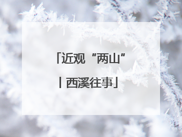 近观“两山”丨西溪往事