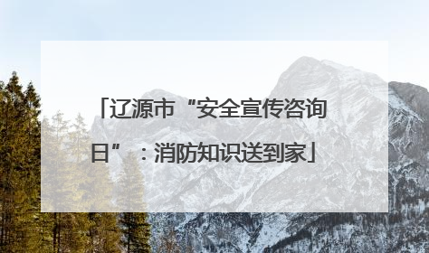 辽源市“安全宣传咨询日”：消防知识送到家
