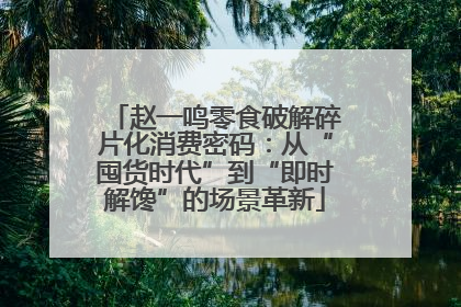 赵一鸣零食破解碎片化消费密码：从“囤货时代”到“即时解馋”的场景革新