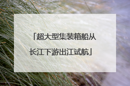 超大型集装箱船从长江下游出江试航