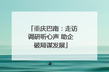 重庆巴南：走访调研听心声 助企破局谋发展
