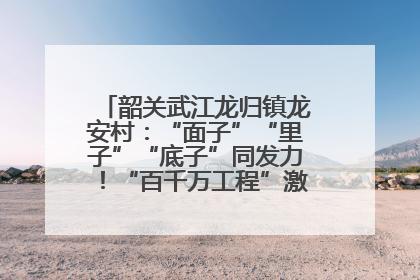 韶关武江龙归镇龙安村：“面子”“里子”“底子”同发力！“百千万工程”激活乡村新动能